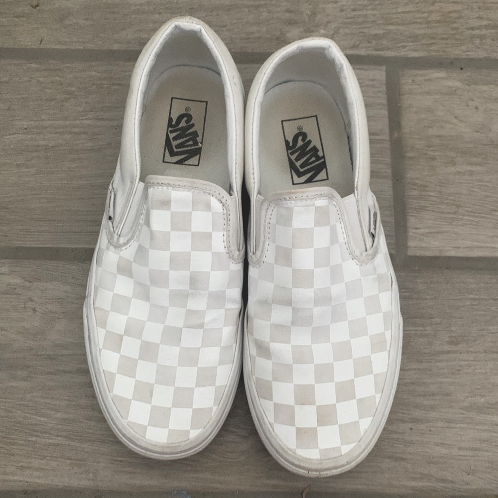 white checkered vans